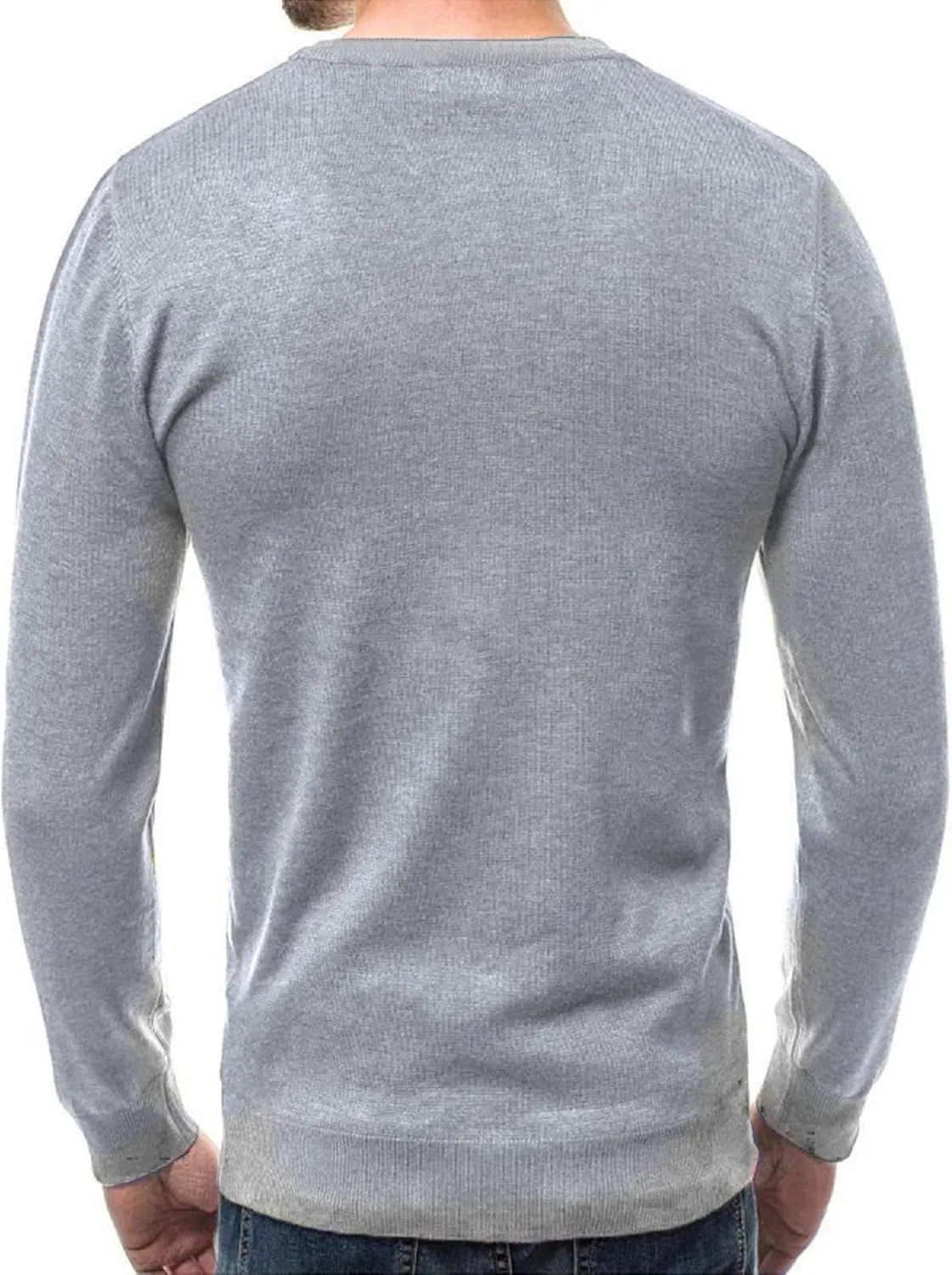 Men's V Neck Casual Lightweight Cardigan Soft Long Sleeve Sweaters Pocket Button Down Knitted Open Sweater