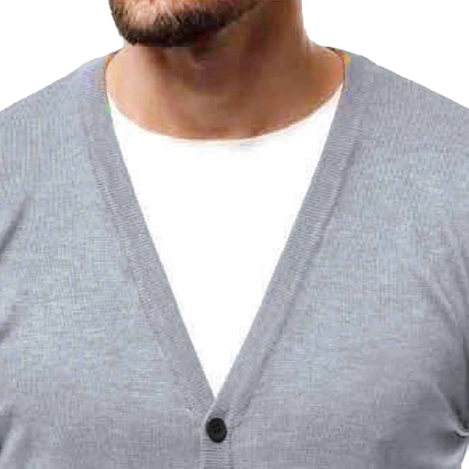 Men's V Neck Casual Lightweight Cardigan Soft Long Sleeve Sweaters Pocket Button Down Knitted Open Sweater