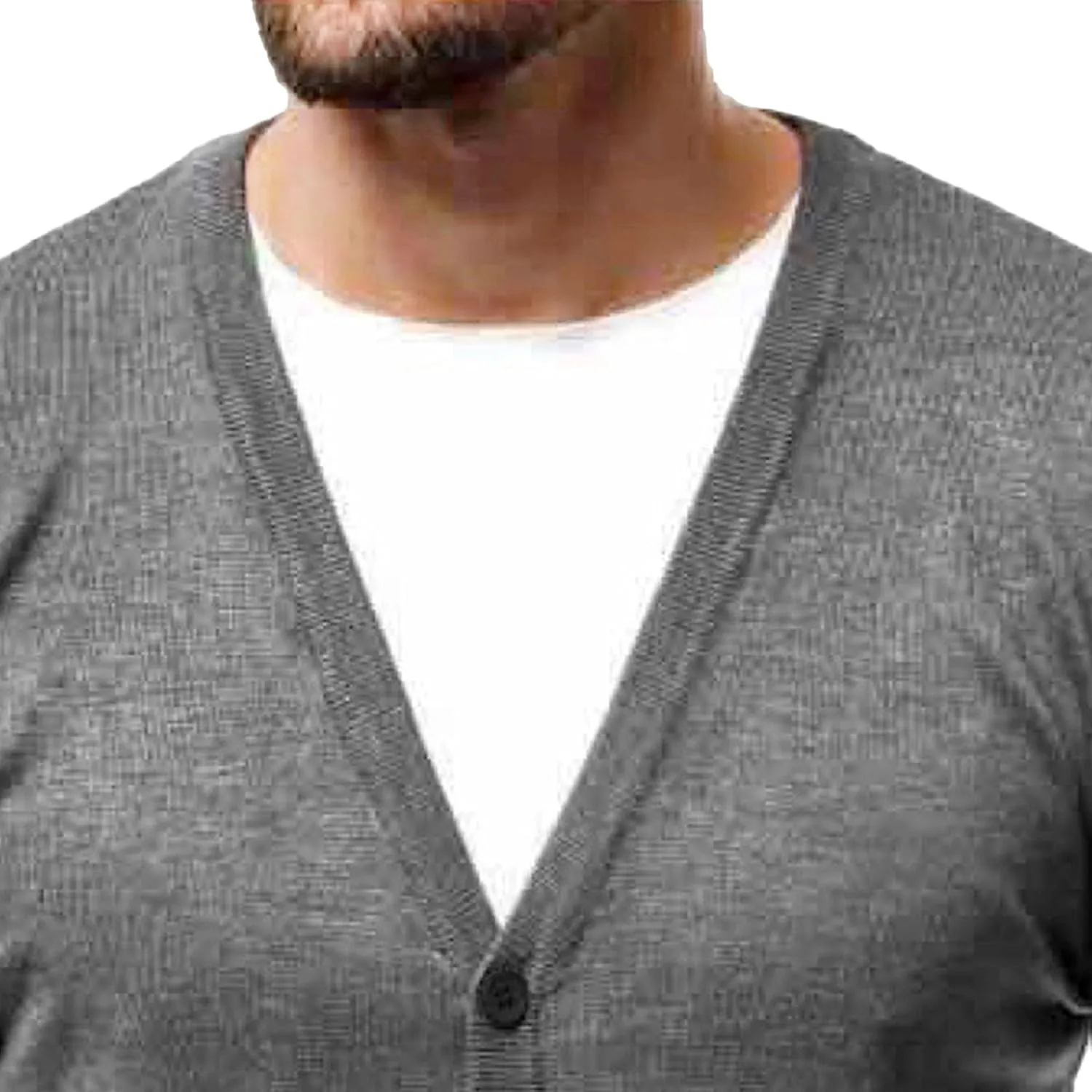 Men's V Neck Casual Lightweight Cardigan Soft Long Sleeve Sweaters Pocket Button Down Knitted Open Sweater
