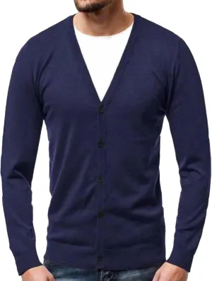 Men's V Neck Casual Lightweight Cardigan Soft Long Sleeve Sweaters Pocket Button Down Knitted Open Sweater