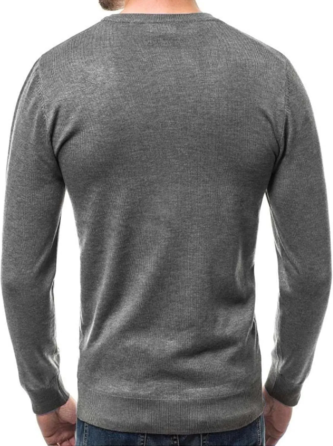 Men's V Neck Casual Lightweight Cardigan Soft Long Sleeve Sweaters Pocket Button Down Knitted Open Sweater