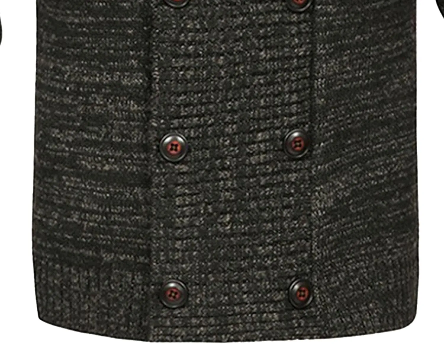 Men'sDouble Breasted Cable Knit Sweater Button Down Shawl Collar Cardigans Chunky Comfortable Knit Cardigan