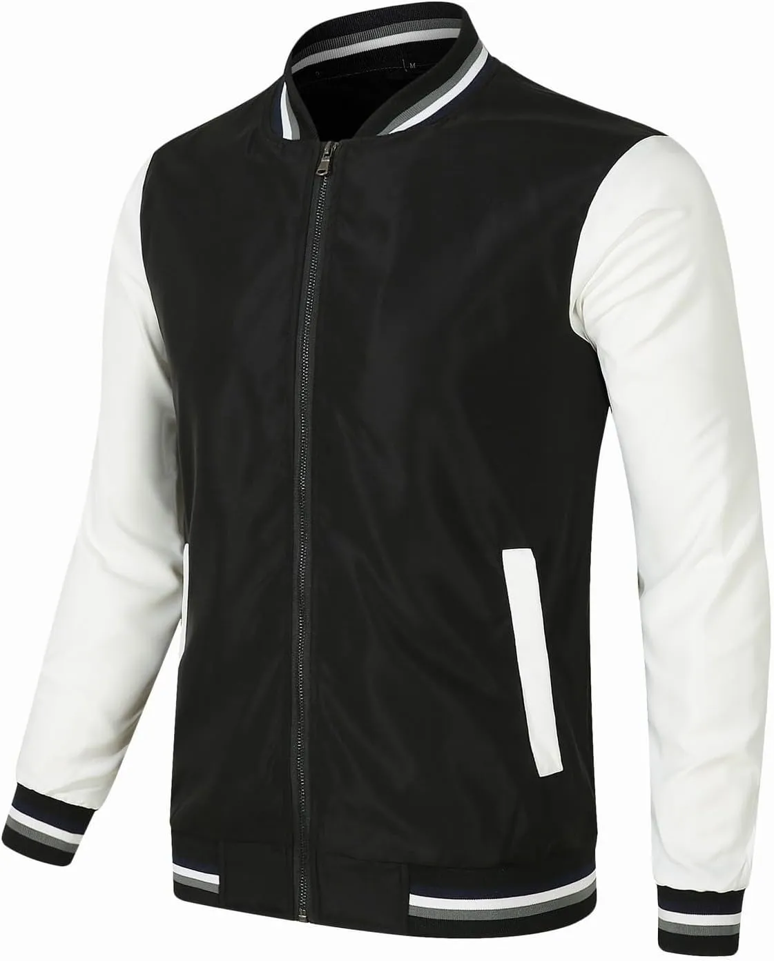 MIDOO Fleece Jacket Mens Full Zip Cardigan With Cotton Baseball Jacket Outdoor Cycling Windproof Jacket Coats for Men Winter
