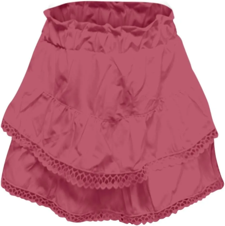 Mini Skirts for Women Summer Casual Boho Flowy High Waist Skirt Fashion Layered Ruffle Hem Beach Mini Short