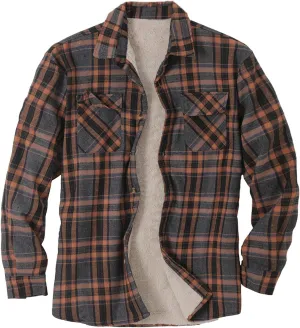 Muscularfit Mens Lined Flannel Shirt Jacket Regular Fit Long Sleeve Button Down Shacket Jackets Casual Coats Loose Outwear