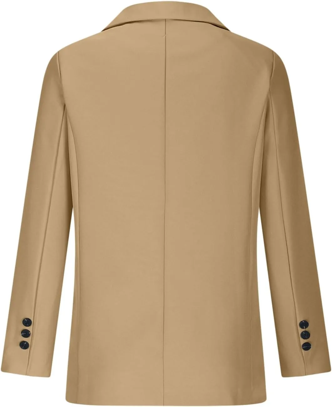 Notched Lapel Long Sleeve Blazers Women Button Up Open Front Office Work Suit Jackets Casual Loose Fit Fall Outwear
