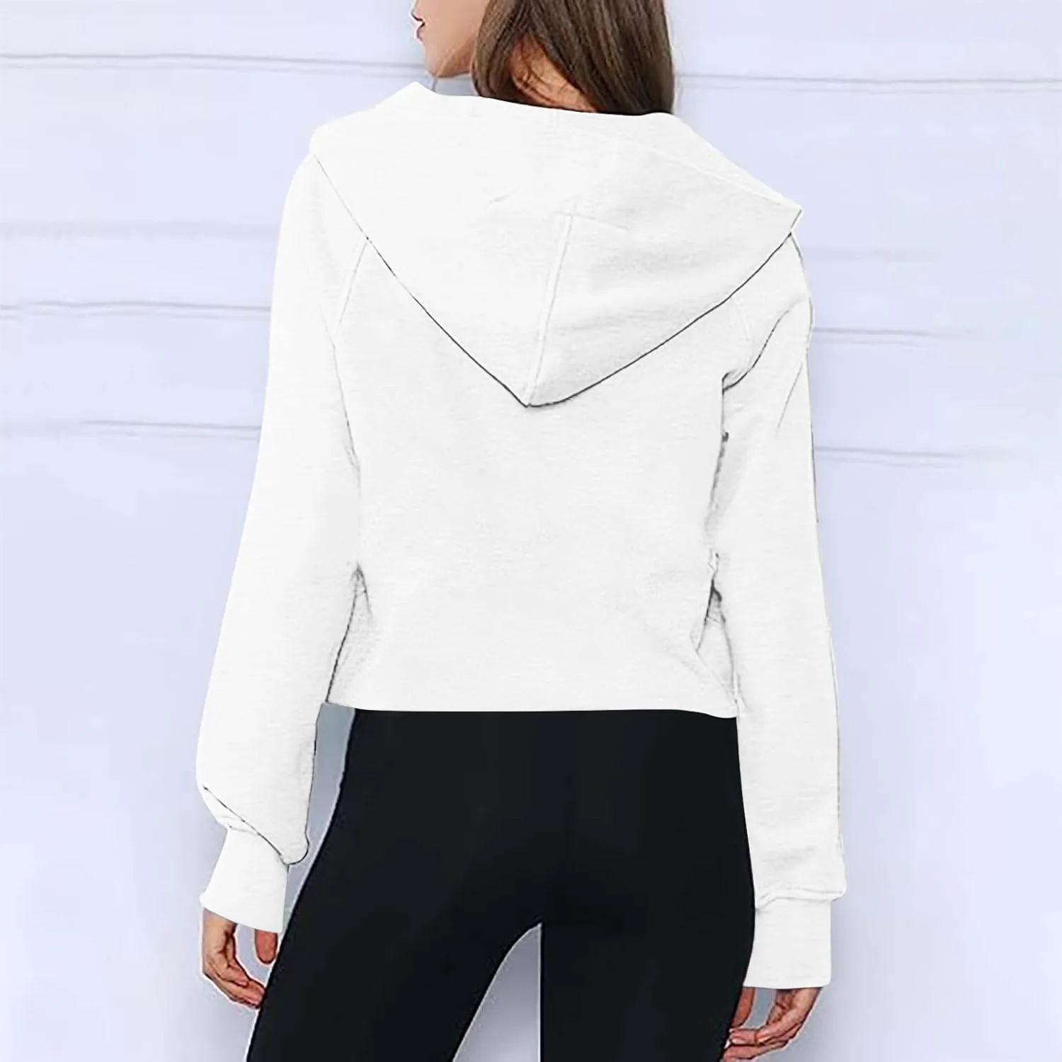 Oversized Hoodies For Women Zip Up Long Sleeve Hooded Sweatshirts Casual Quarter Zip Pullover Tops Fall Y2K Clothes