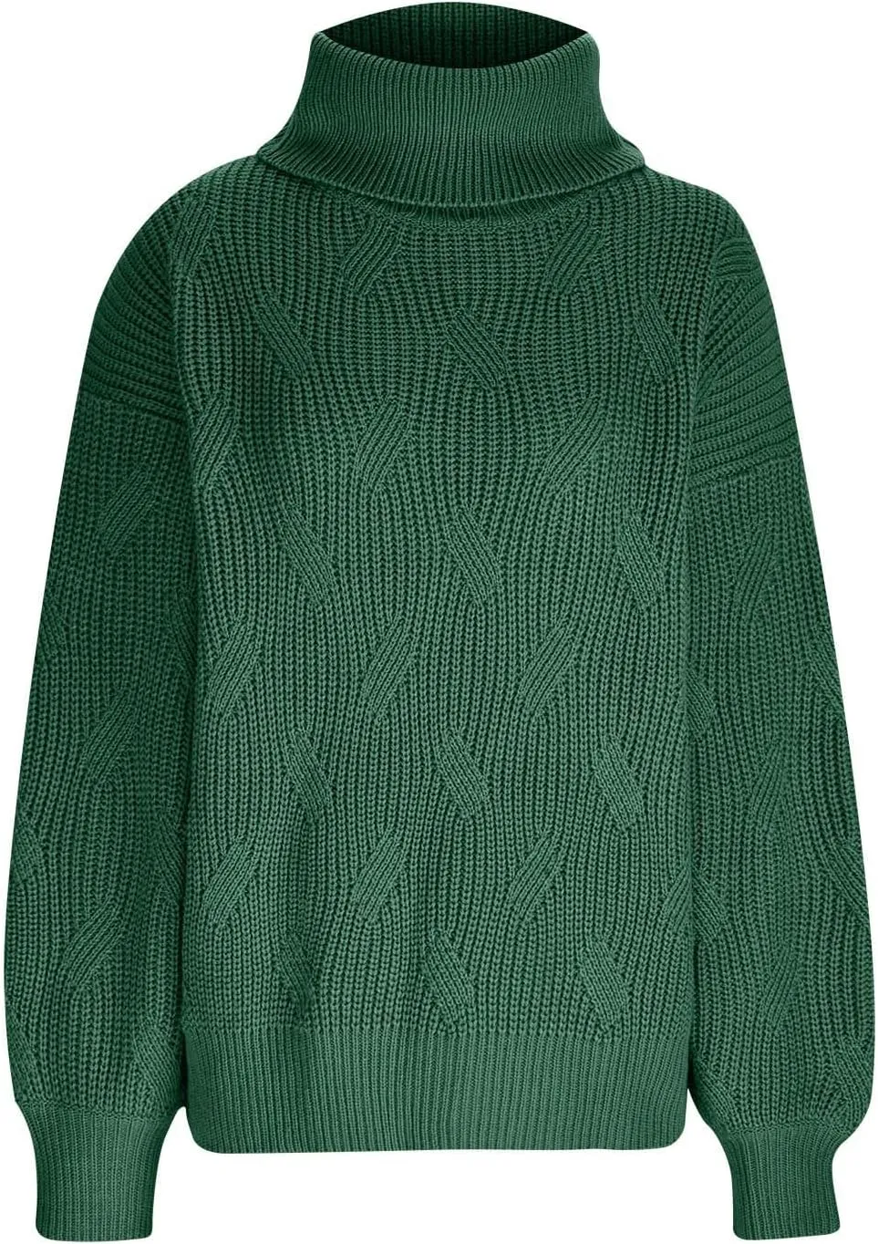 Oversized Turtleneck Sweaters for Women Casual Loose Chunky Knitted Pullovers Winter Fashion High Neck Sweater Tops