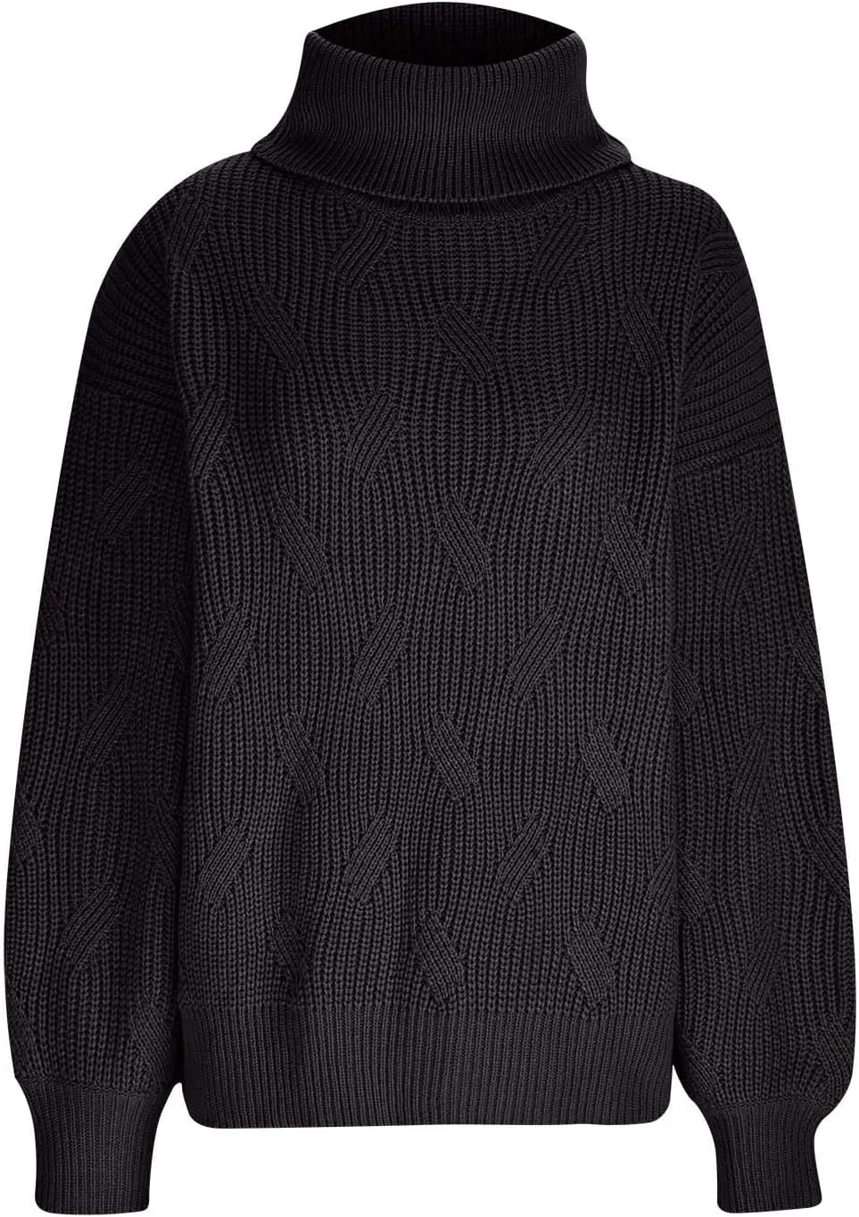 Oversized Turtleneck Sweaters for Women Casual Loose Chunky Knitted Pullovers Winter Fashion High Neck Sweater Tops