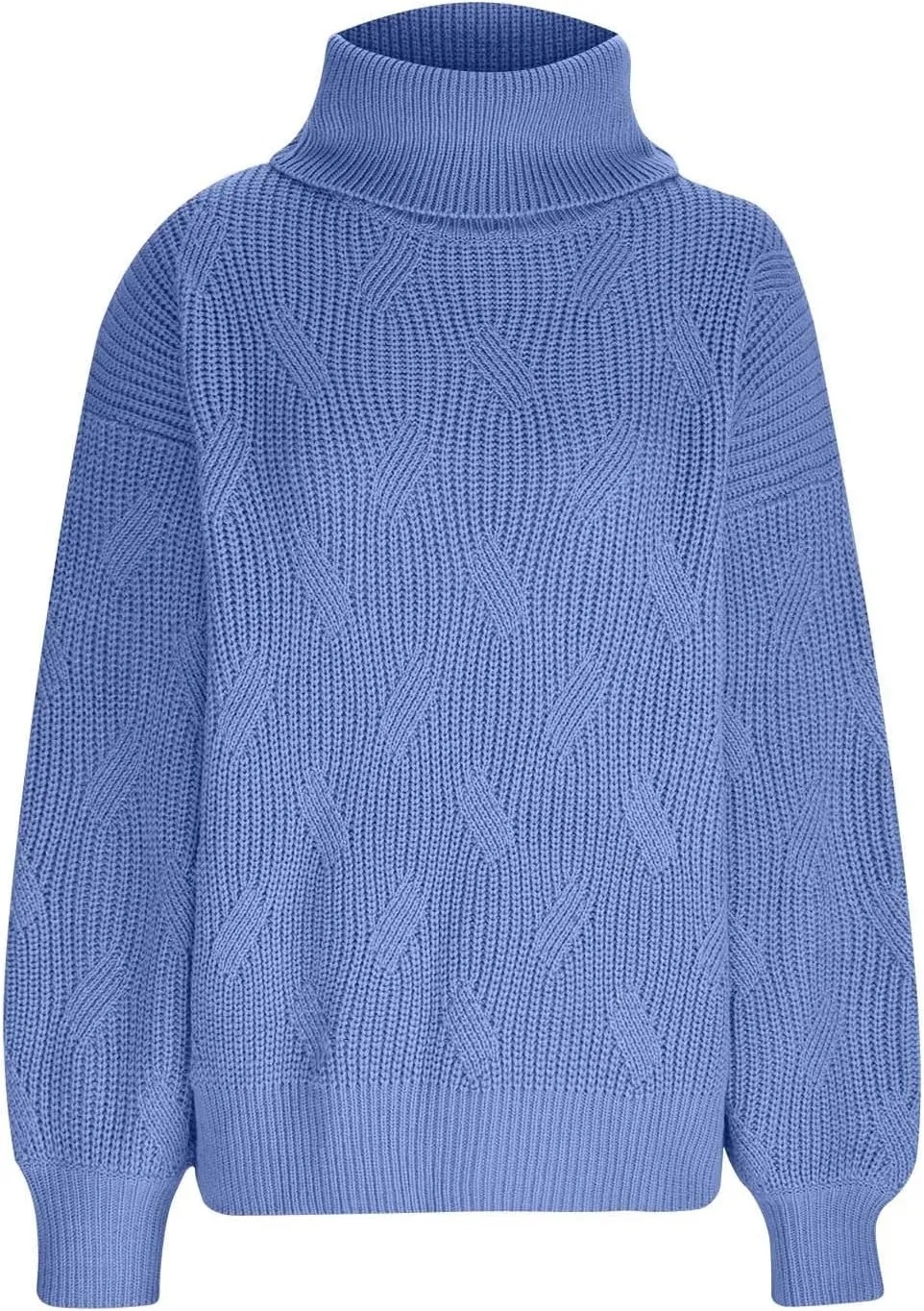 Oversized Turtleneck Sweaters for Women Casual Loose Chunky Knitted Pullovers Winter Fashion High Neck Sweater Tops
