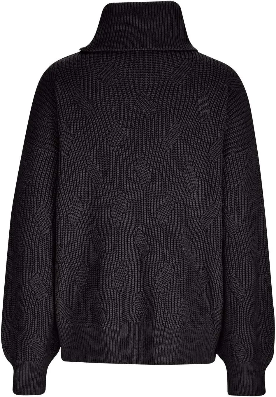 Oversized Turtleneck Sweaters for Women Casual Loose Chunky Knitted Pullovers Winter Fashion High Neck Sweater Tops