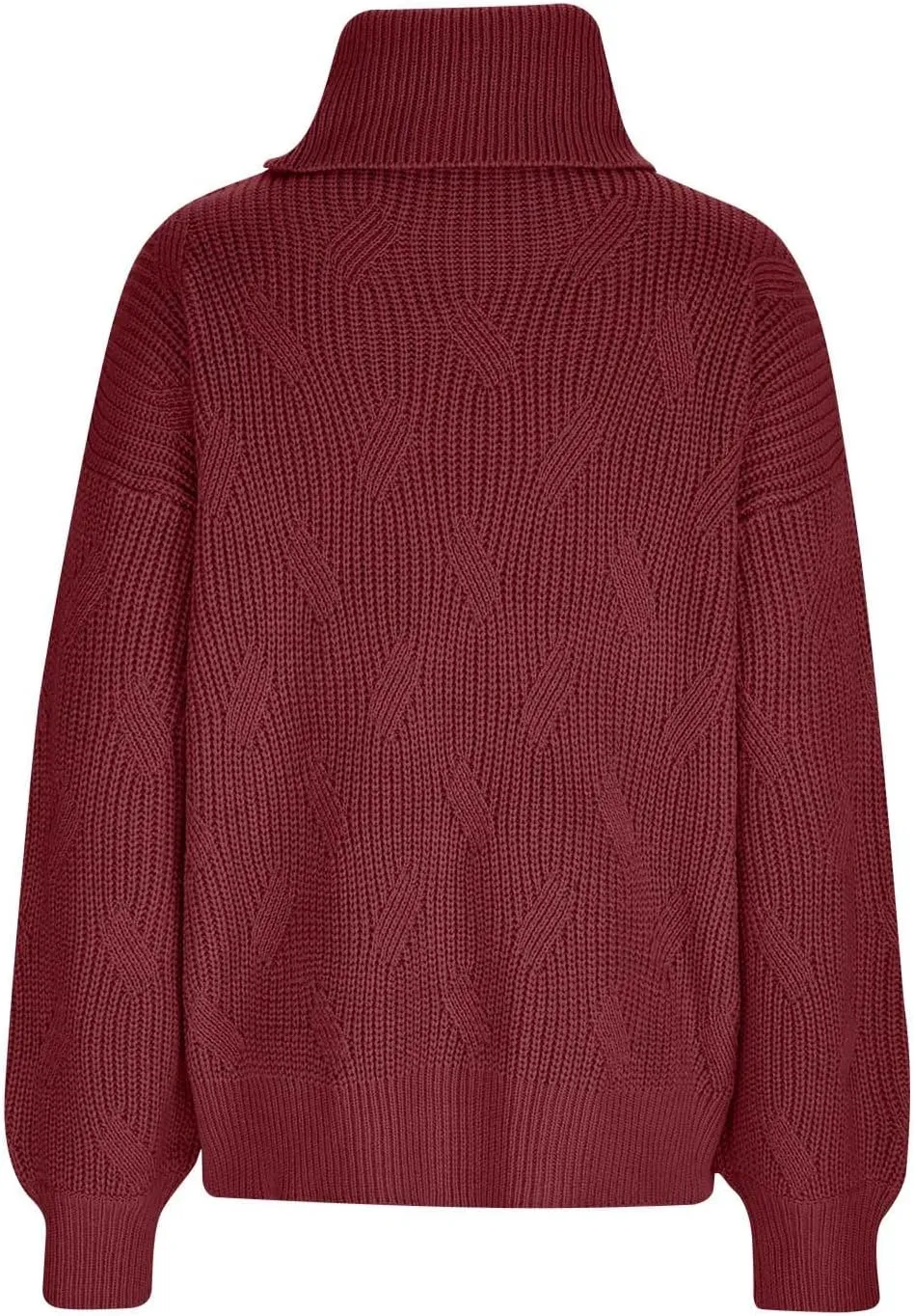 Oversized Turtleneck Sweaters for Women Casual Loose Chunky Knitted Pullovers Winter Fashion High Neck Sweater Tops