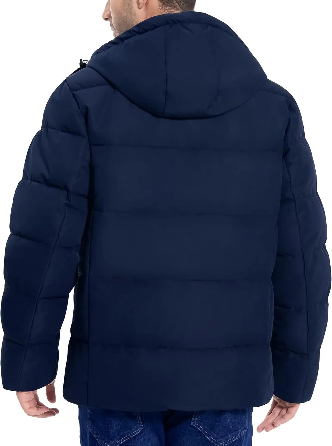 Pioneer Camp Mens Winter Coat Warm Winter Puffer Jacket Waterproof Thicken Insulated Windproof Hooded Down Quilted Coat