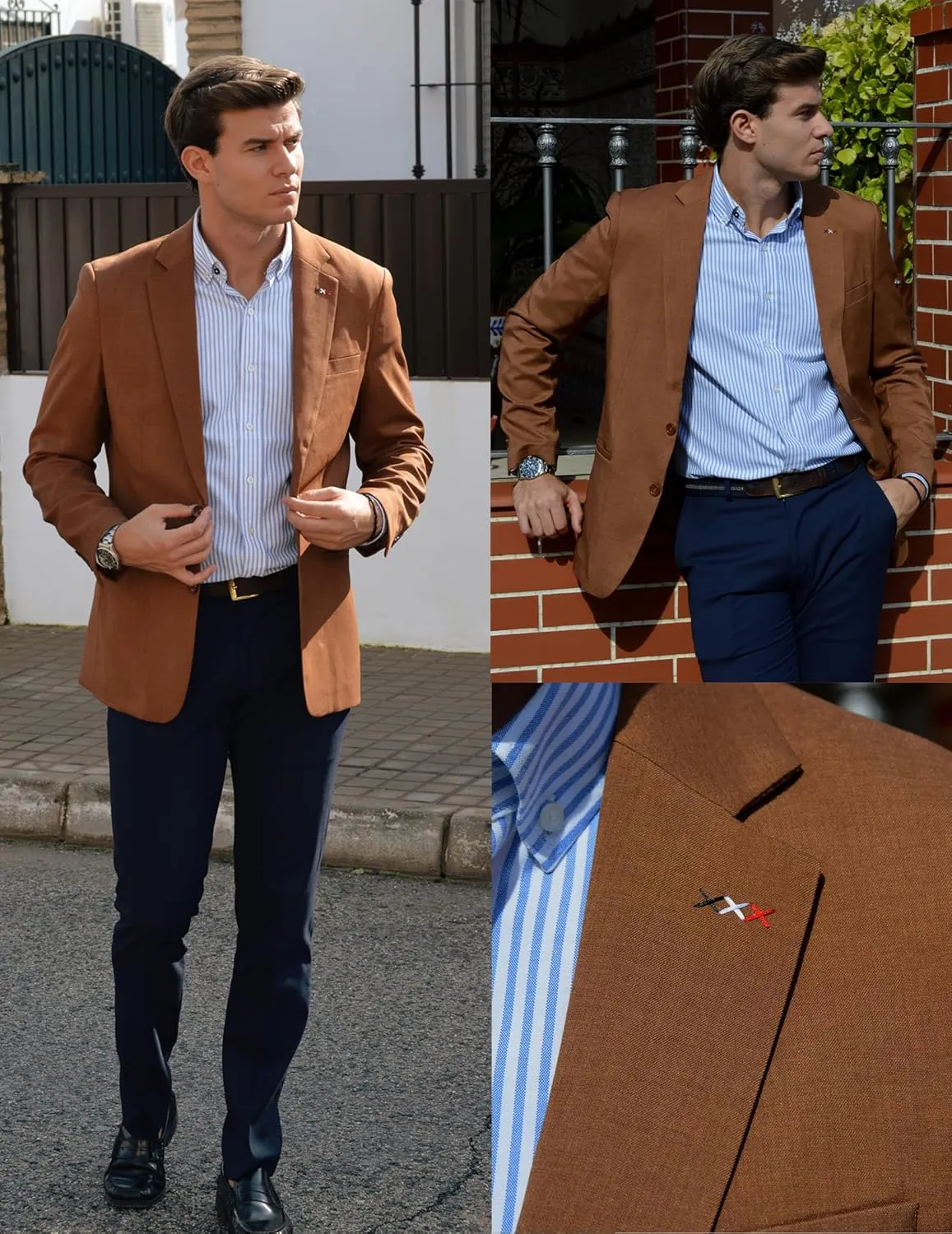 PJ PAUL JONES Mens Blazers Sport Coats Casual Lightweight Two Button Business Suit Jackets