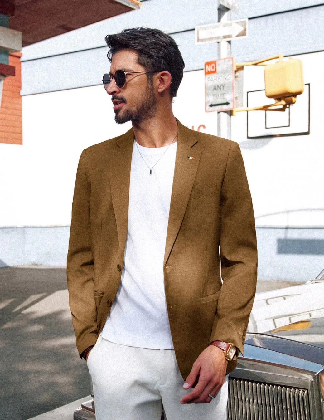 PJ PAUL JONES Mens Blazers Sport Coats Casual Lightweight Two Button Business Suit Jackets