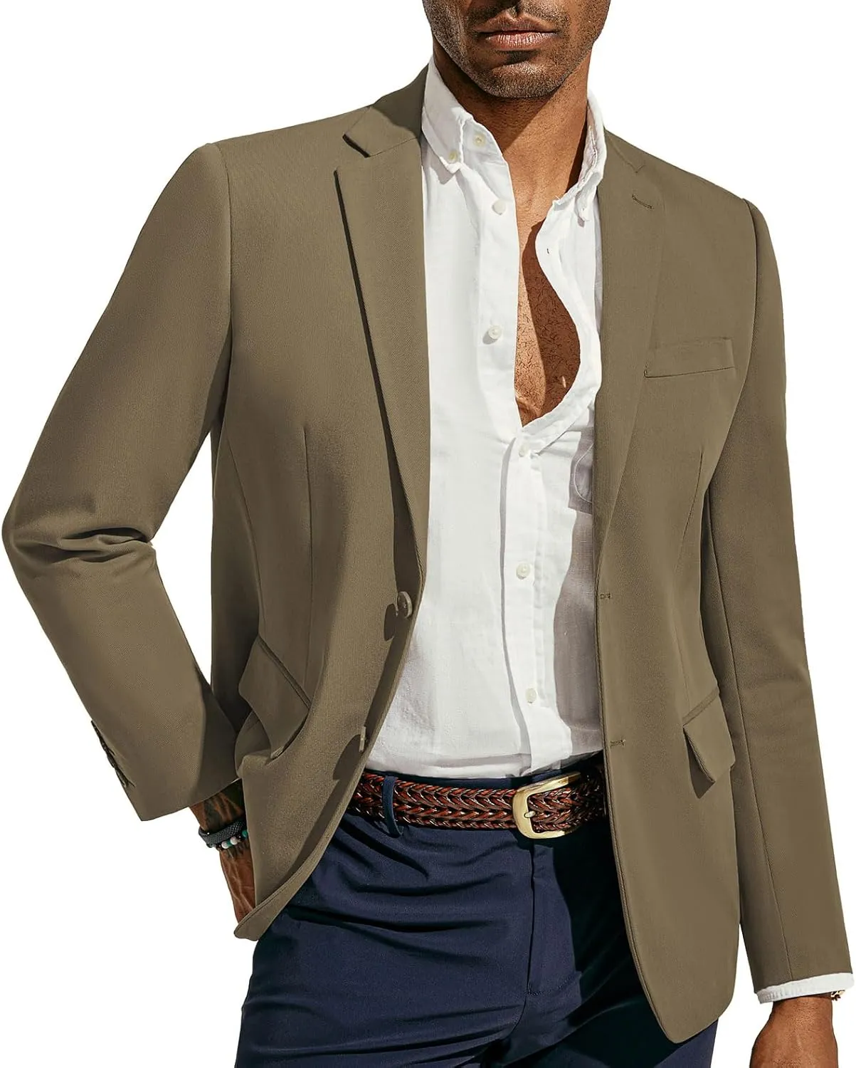 PJ PAUL JONES Men's Casual Blazer Suit Jackets Two Button Stretch Lightweight Sport Coats
