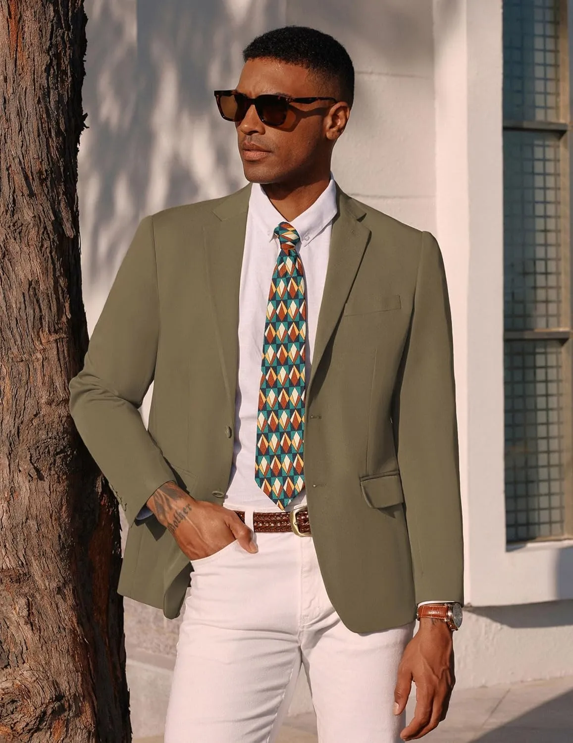 PJ PAUL JONES Men's Casual Blazer Suit Jackets Two Button Stretch Lightweight Sport Coats