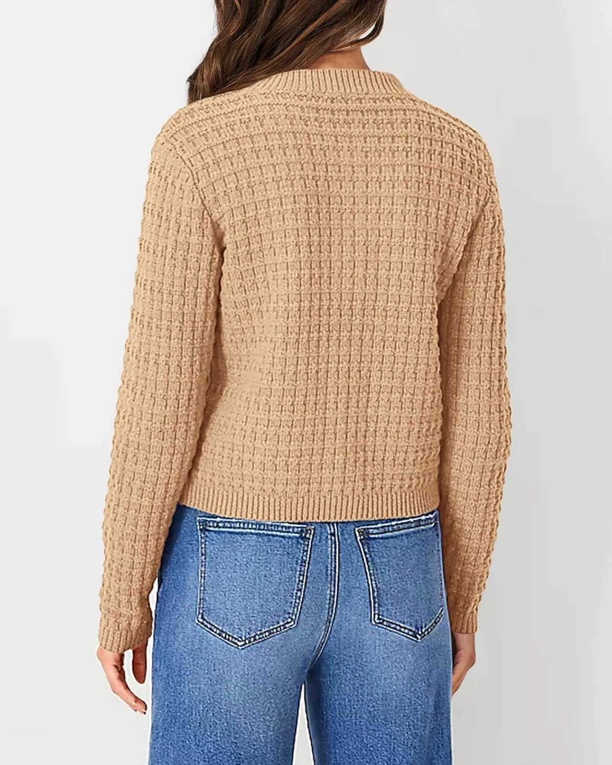 PRETTYGARDEN Women's Knit Cardigan Sweaters Casual Long Sleeve Open Front Button Down Trendy Jackets Outerwear