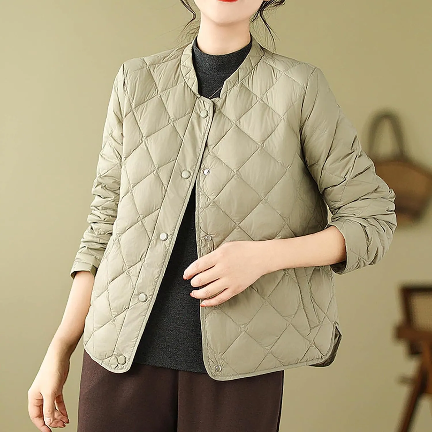 Puffer Jacket Womens Tops Plus Size Zip Up Down Jackets Sherpa Lined Parka Thermal Going Out Winter Hooded Coats