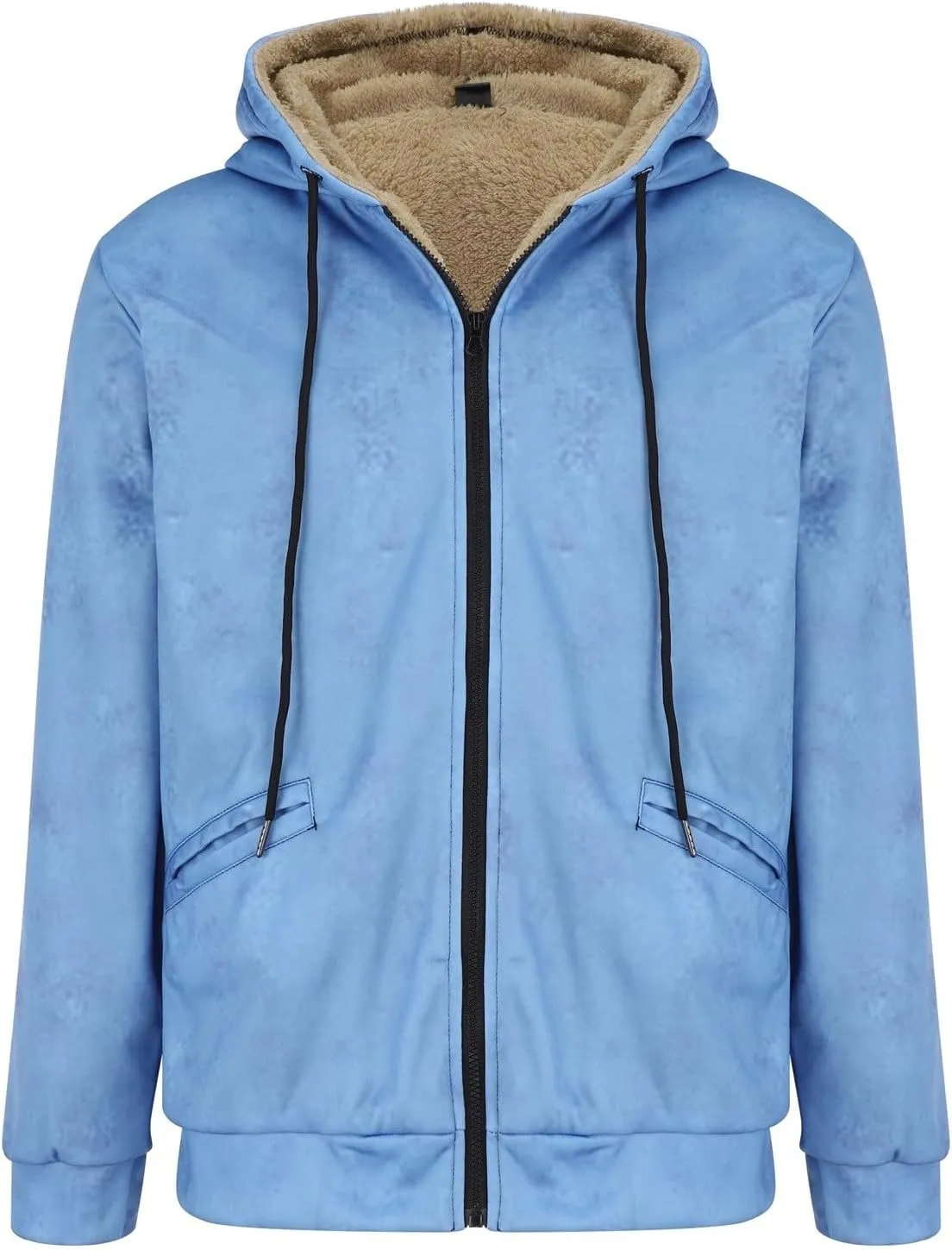 Puffer Jackets for Men Warm Fleece Hooded Sweater Thicken Cotton Coat Mens Puffer Jackets Warm Puffer Jacket