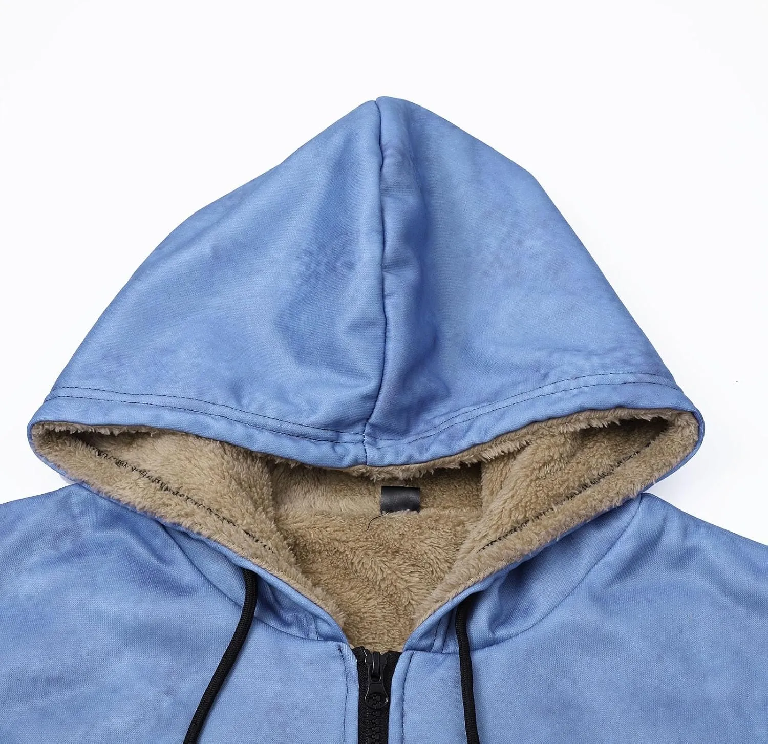 Puffer Jackets for Men Warm Fleece Hooded Sweater Thicken Cotton Coat Mens Puffer Jackets Warm Puffer Jacket