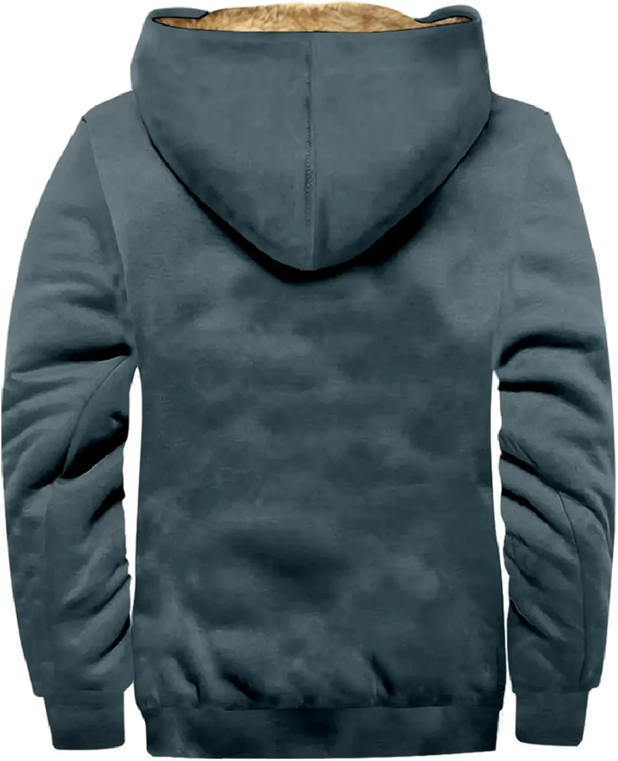 Puffer Jackets for Men Warm Fleece Hooded Sweater Thicken Cotton Coat Mens Puffer Jackets Warm Puffer Jacket