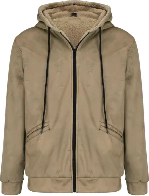 Puffer Jackets for Men Warm Fleece Hooded Sweater Thicken Cotton Coat Mens Puffer Jackets Warm Puffer Jacket