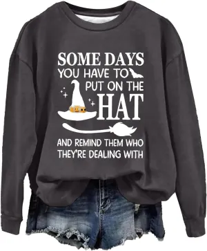 Pullover Sweatshirts Funny Fashionable Casual Hoodless Sweatshirt Sweatshirts Halloween Shirts Fall Vintage