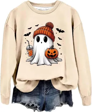 Pullover Sweatshirts Funny Fashionable Casual Hoodless Sweatshirt Sweatshirts Halloween Shirts Fall Vintage