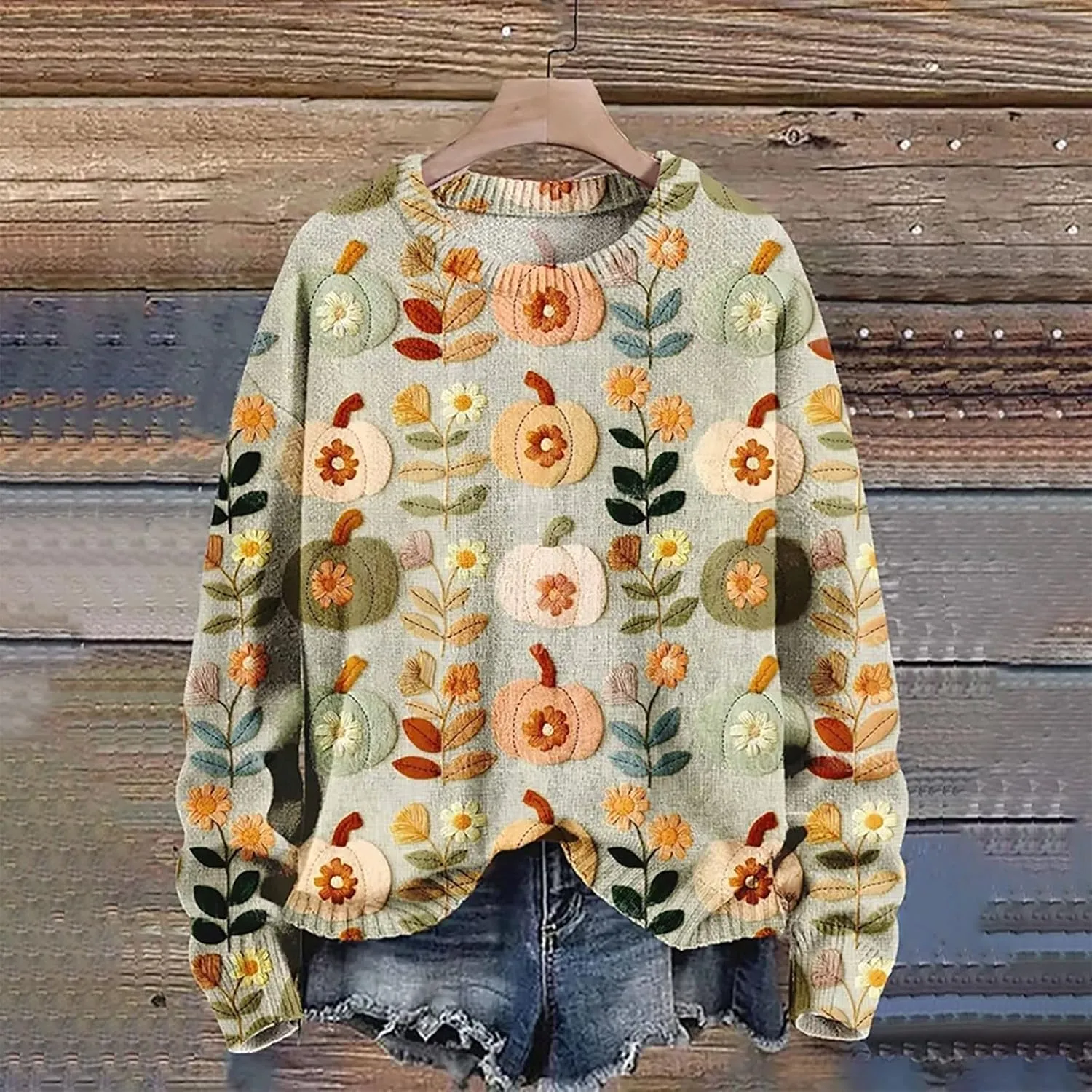 Pullover Sweatshirts Funny Fashionable Casual Hoodless Sweatshirt Sweatshirts Halloween Shirts Fall Vintage
