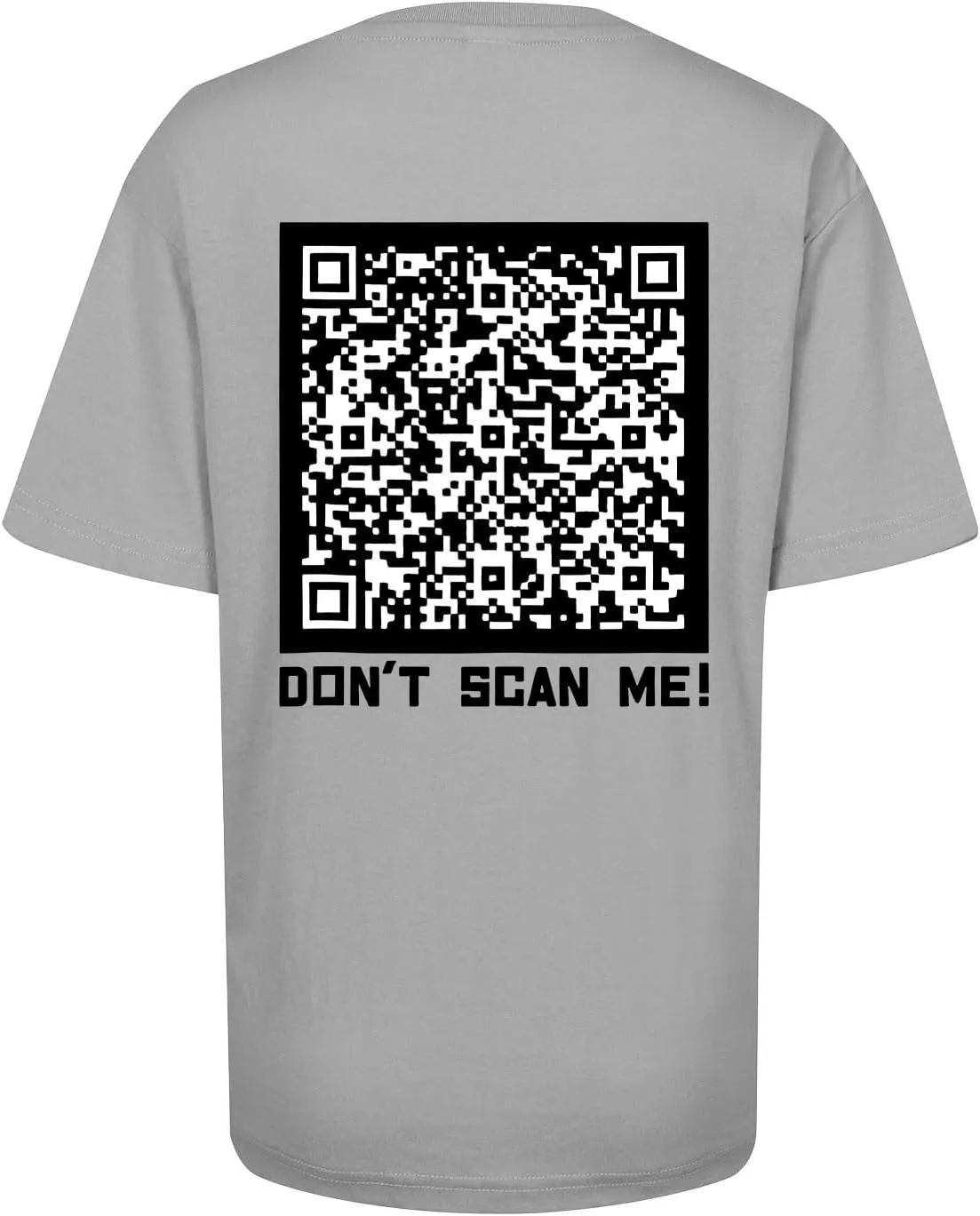 QR Code Shirts for Women Oversized Casual Crewneck Shorts Sleeve Pullover Tops Scan for A Fun Message T-Shirt