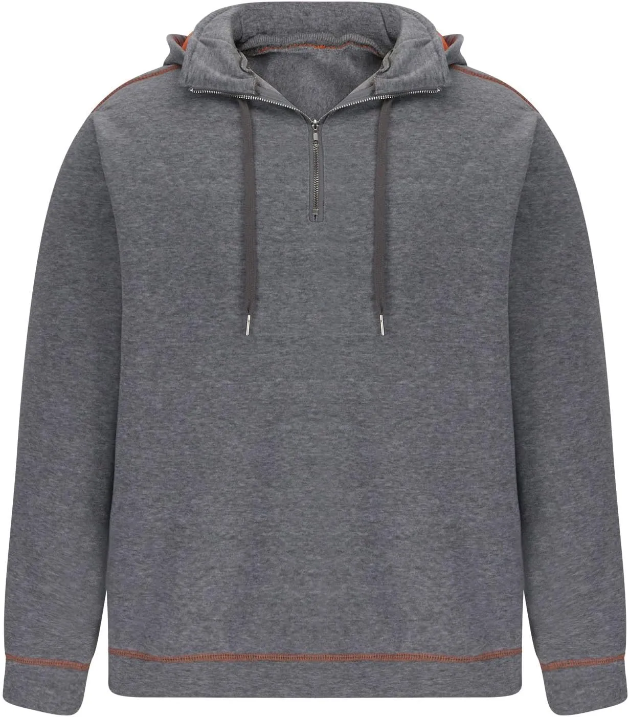 Retro Style Windproof Hooded Sweatshirt, Outdoor Quarter Zip Tactical Jacket Coat, Winter Vintage Sweaters for Men