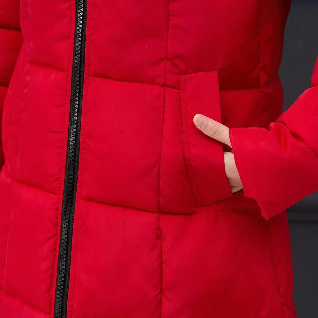 SHOPESSA Long Down Coats for Women Puffer Jackets with Faux Fur Hood Womens Coats and Jackets Winter Warm Windbreaker