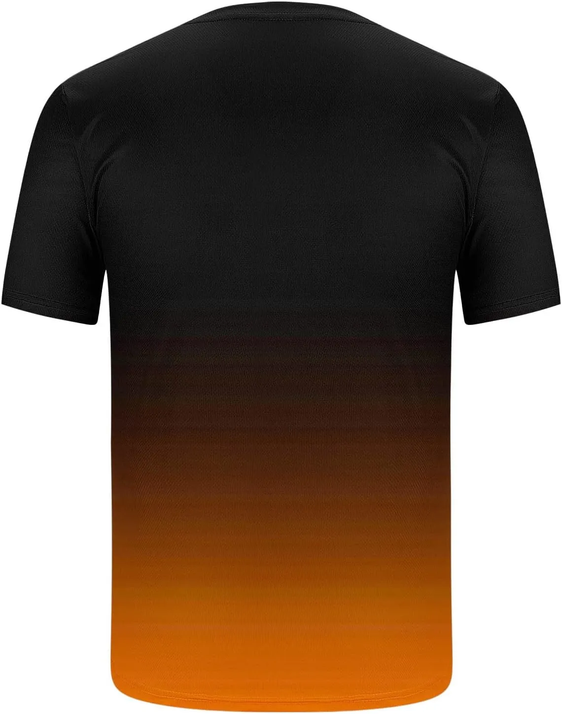 Sinzelimin Tracksuit for Mens 2025 Trendy Gradient Printed Short Sleeves Crewneck T-Shirts Tops and Shorts 2Piece Workout Set