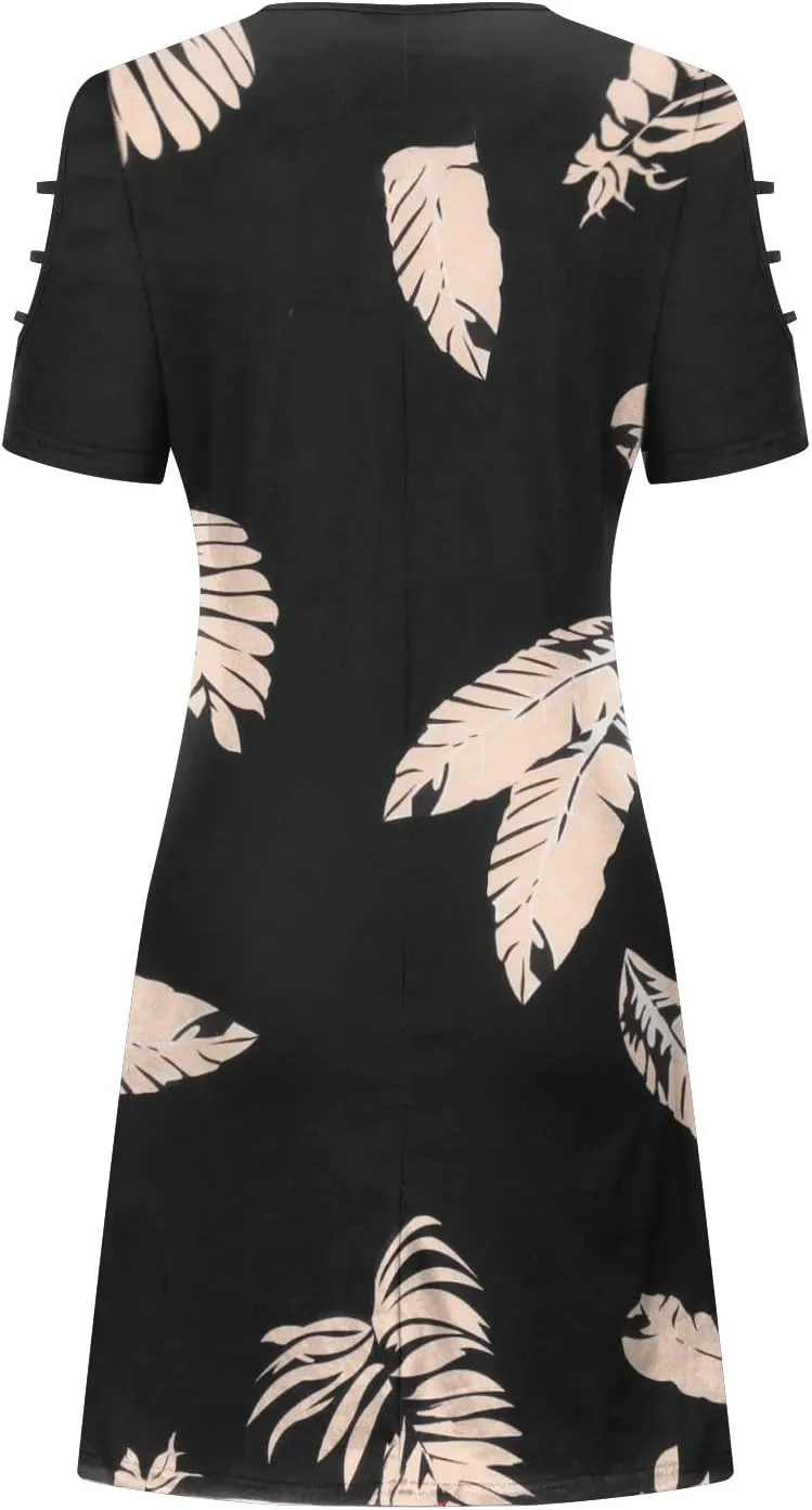Summer Dresses for Women 2025 Beach Loose Casual A Line Midi Dress Vacation Wear Sleeveless Sundress with Pockets