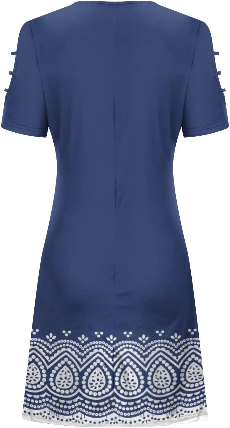 Summer Dresses for Women 2025 Beach Loose Casual A Line Midi Dress Vacation Wear Sleeveless Sundress with Pockets