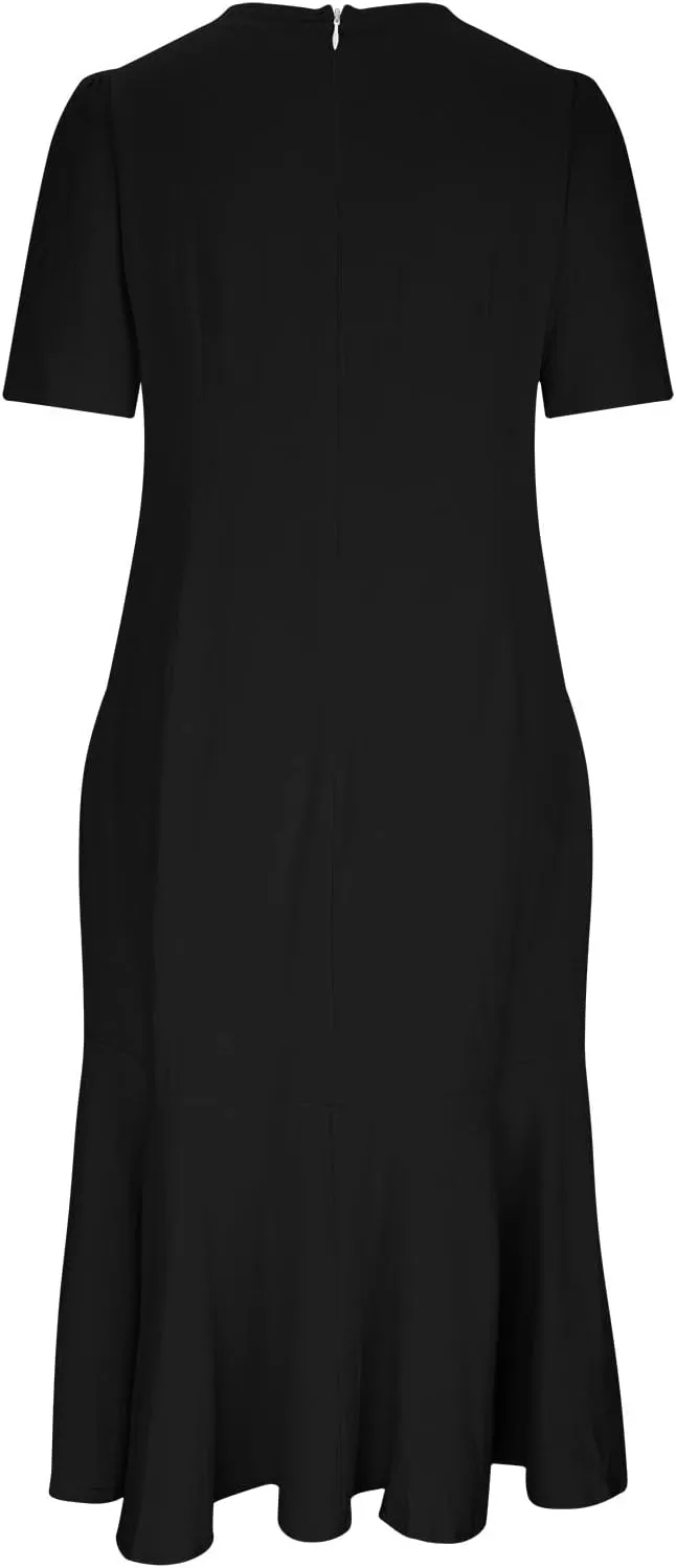 Summer Dresses for Women Cotton Linen Short Sleeve Midi Dresses Plus Size Spring Vacation Dress 2025