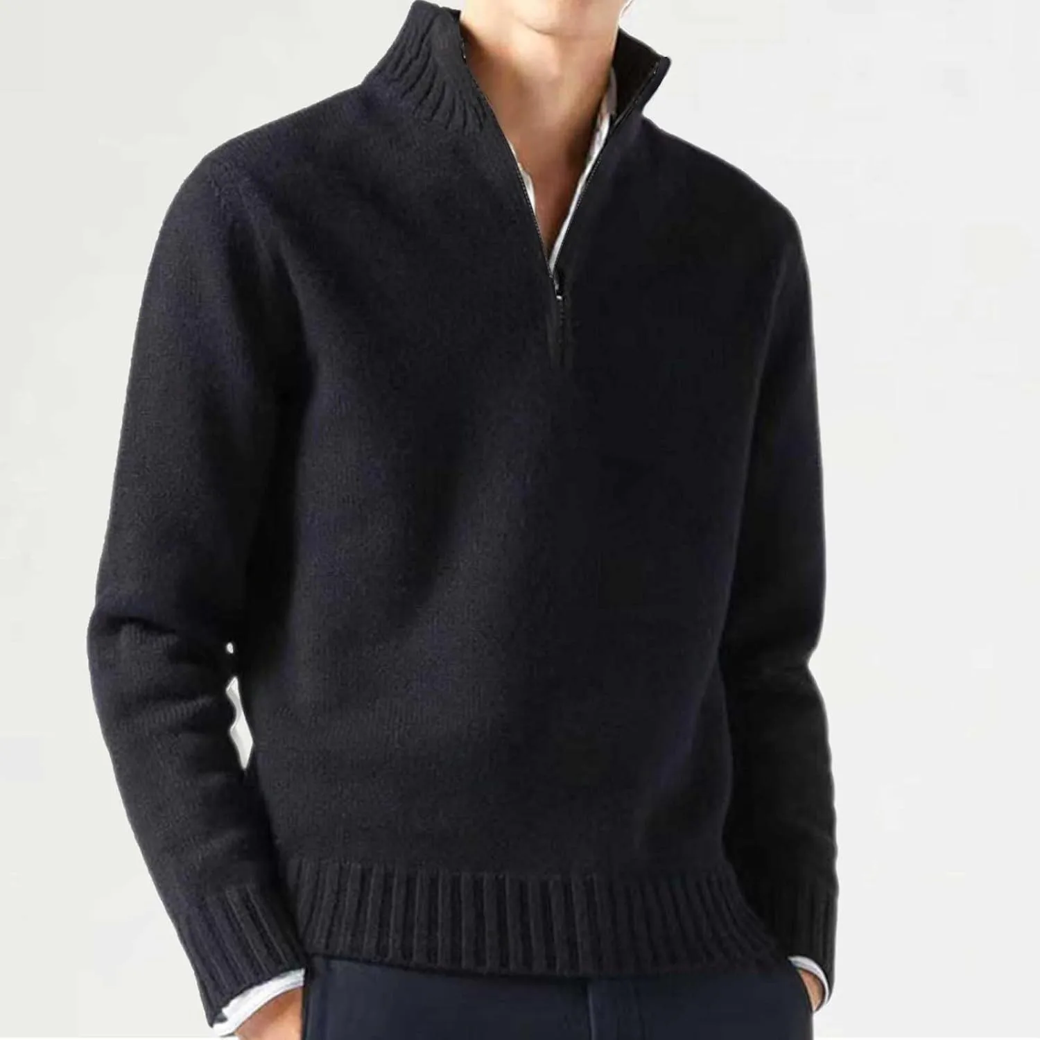 SUWBMHWE Men's Long Sleeve Cable Knit Pullover Sweater Fisherman Twist Patterned Crewneck Casual Tops Sweater