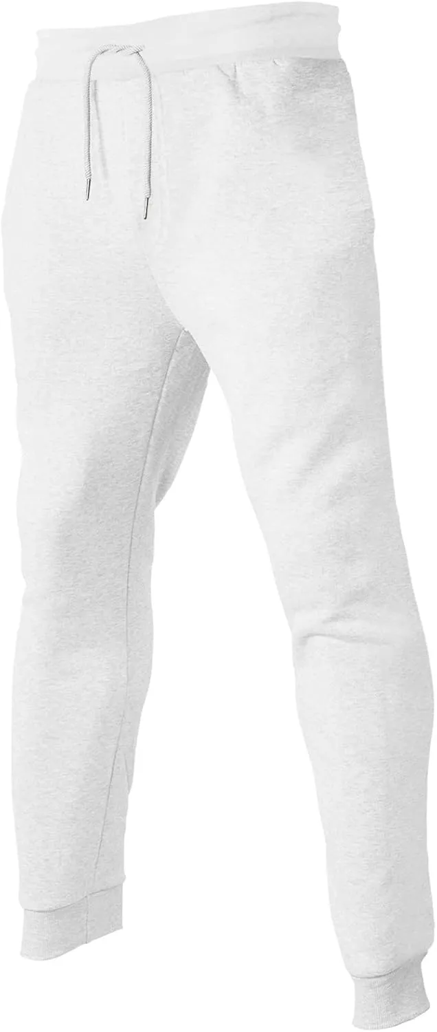 Sweatpants for Men Comfy Track Cuff Lace up Solid Color Workout Pants with Pocket Fleece Active Tech Joggers