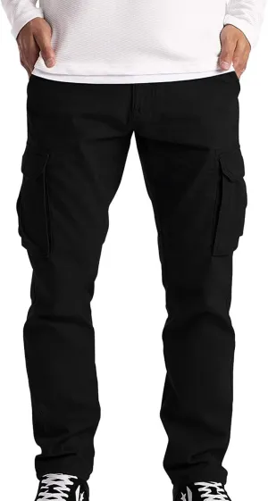 Sweatpants for Men Comfy Track Cuff Lace up Solid Color Workout Pants with Pocket Fleece Active Tech Joggers