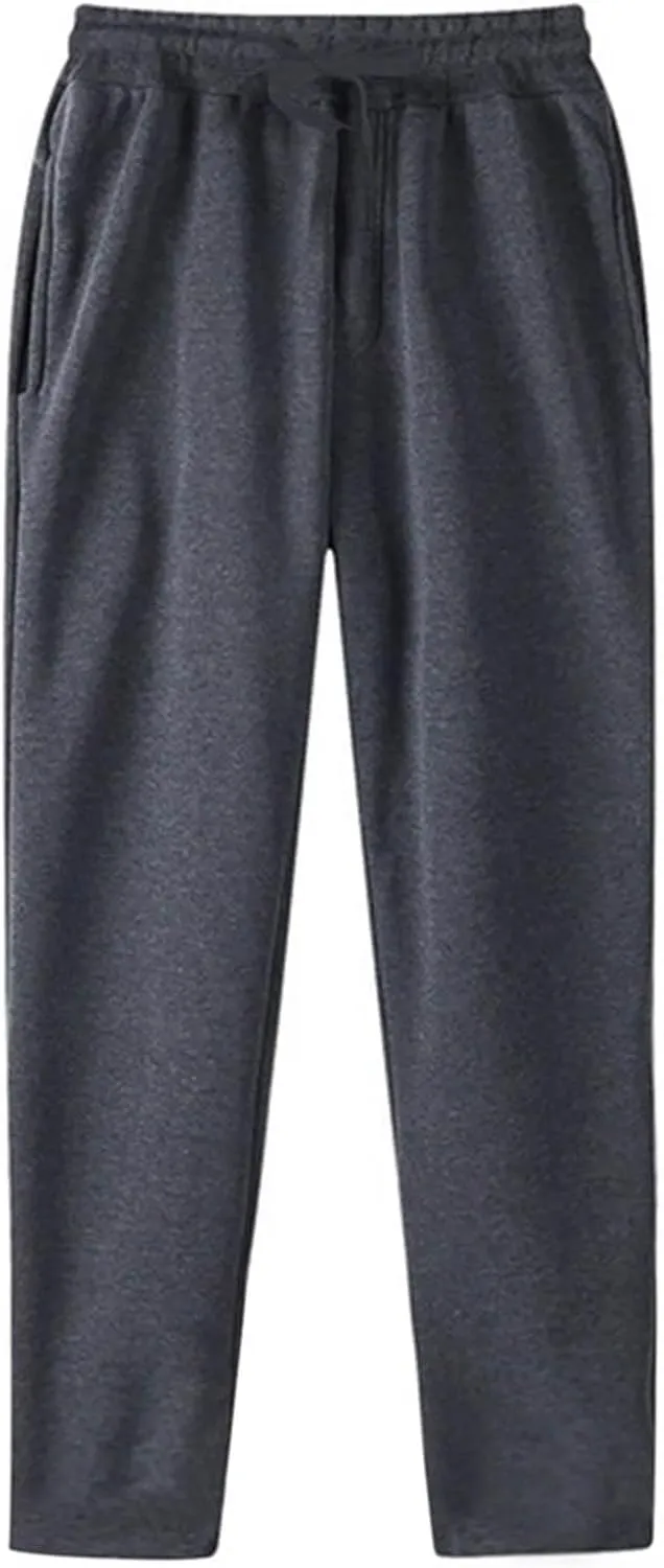 Sweatspants for Men 1/3PC Elastic Waist Drawstring Straight Leg Trousers Loose Fit Running Fitness Workout Sport Pant