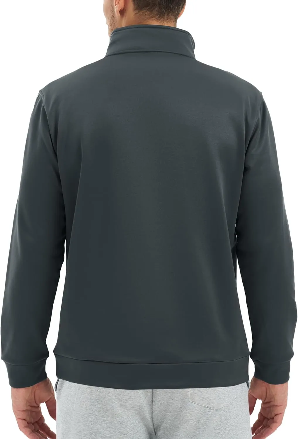 TACVASEN Men's Quarter Zip Pullover Sweatshirts Lightweight Fleece Lined Thermal Sweatshirts 1/4 Zip Golf Sweaters