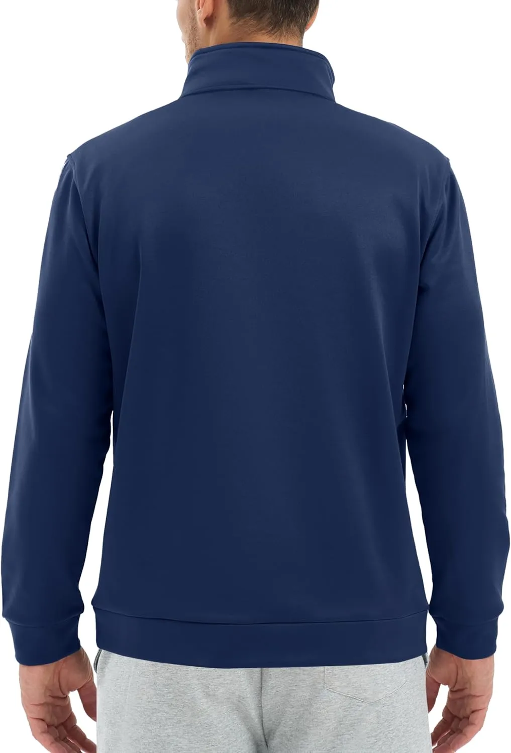 TACVASEN Men's Quarter Zip Pullover Sweatshirts Lightweight Fleece Lined Thermal Sweatshirts 1/4 Zip Golf Sweaters