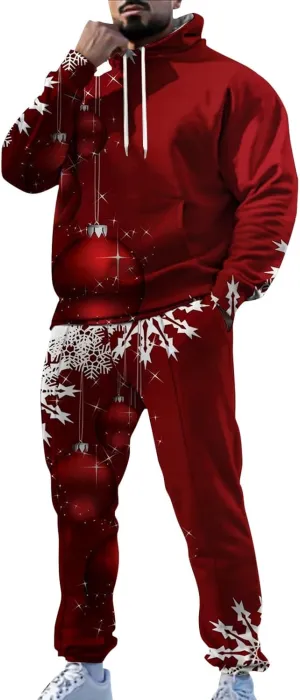 Tech Suit Fashionable Loose and Trendy 3D Printed Long Sleeved Pants Set Casual Athletic Jogging Suits Sweat Set