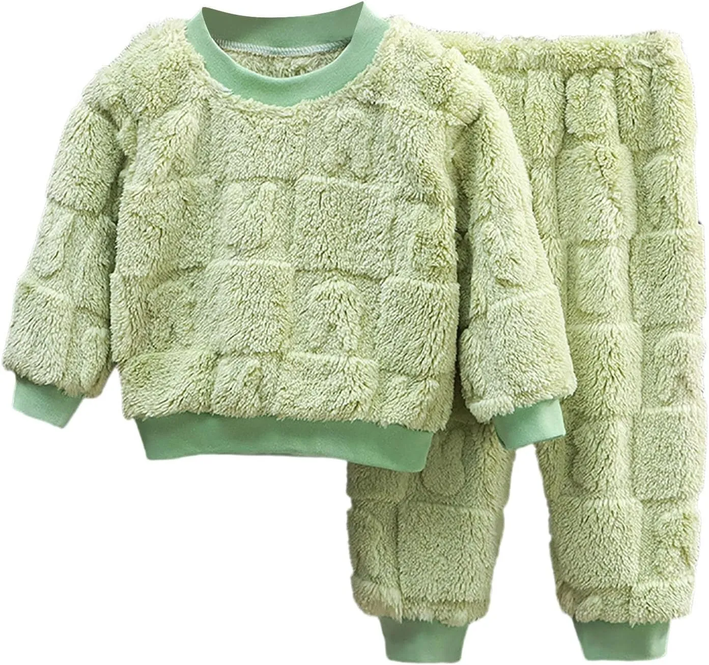 Toddler Baby Boys Girls Tracksuit Fleece Lined Pullover and Jogger Sweatpants Clothing Set for Kids