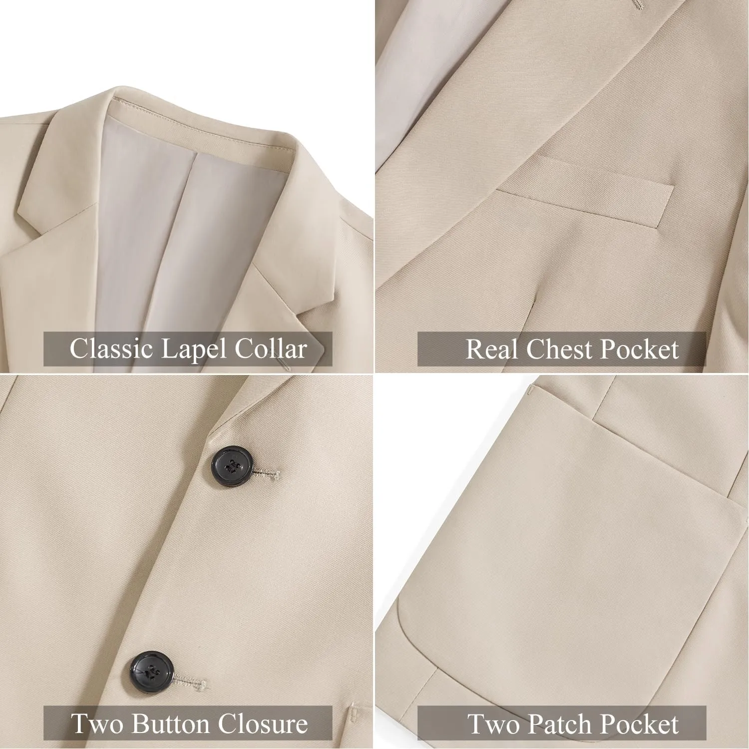 Vssjavun Mens Blazer Sport Coats Casual Lightweight Two Button Dinner Party Suit Jackets