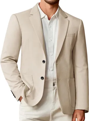 Vssjavun Mens Blazer Sport Coats Casual Lightweight Two Button Dinner Party Suit Jackets