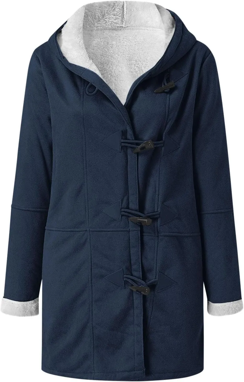 Winter Coats for Women 2024 Warm Sherpa Fleece Lined Distressed Jackets Hooded Parka Faux Suede Pea Coat Outerwear