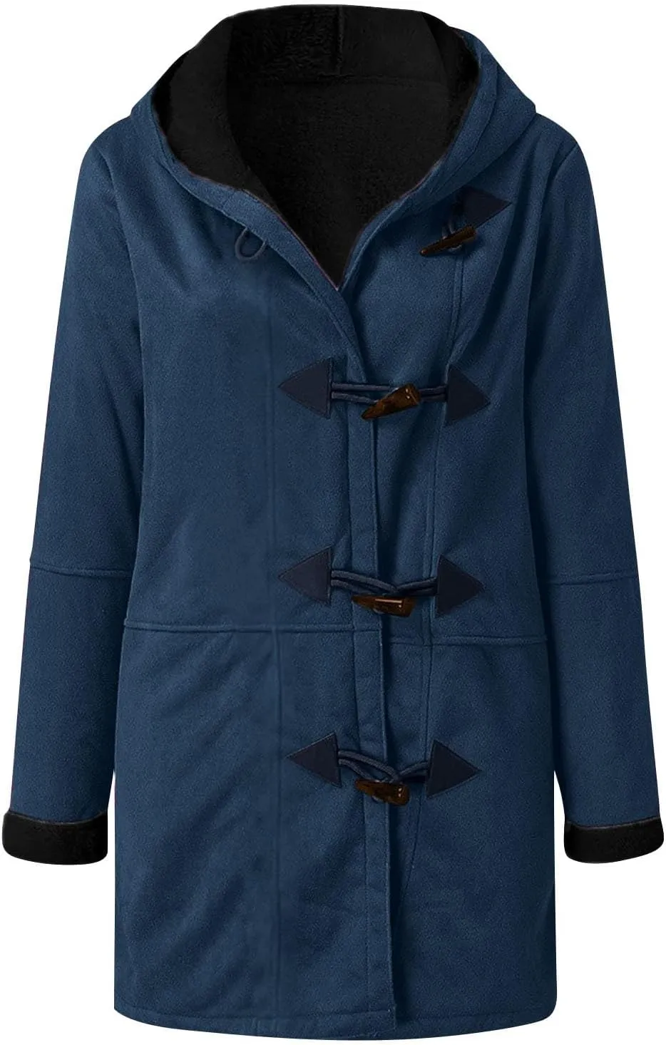 Winter Coats for Women 2024 Warm Sherpa Fleece Lined Distressed Jackets Hooded Parka Faux Suede Pea Coat Outerwear