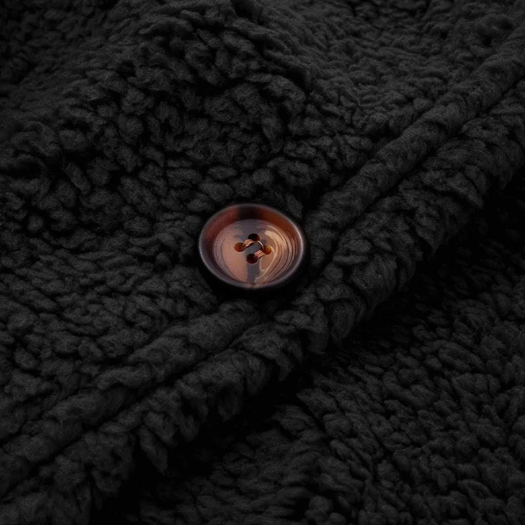 Winter Coats for Women Fleece Jacket Warm Casual Coats with Pockets Long Sleeve Button Down Cardigans Sweaters